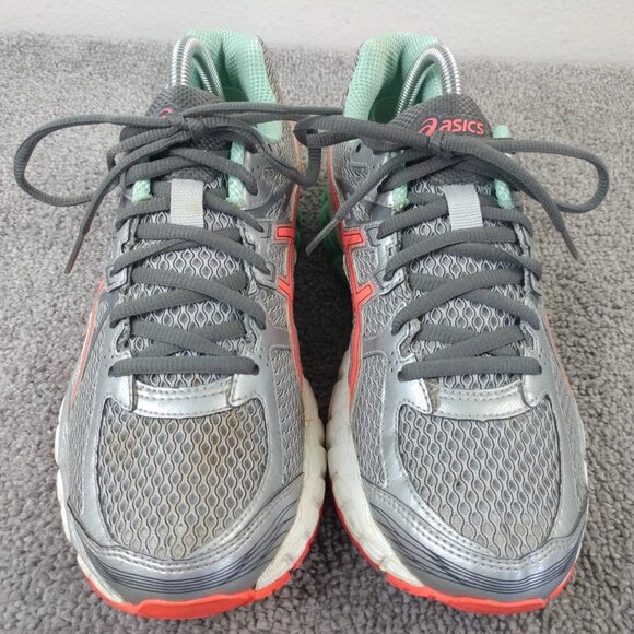 Asics Gel Flux 2 Womens Size 9.5 Running Shoes Low Top Gray Pink Trainers - Picture 7 of 12